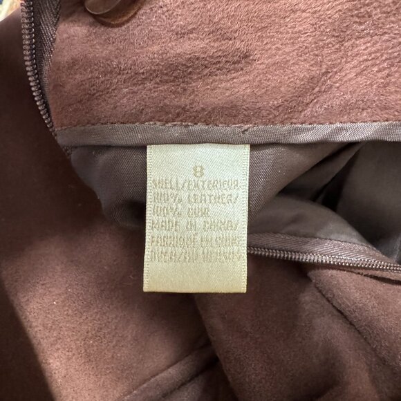 Dana Buchman Brown Suede Skirt size - Picture 7 of 9